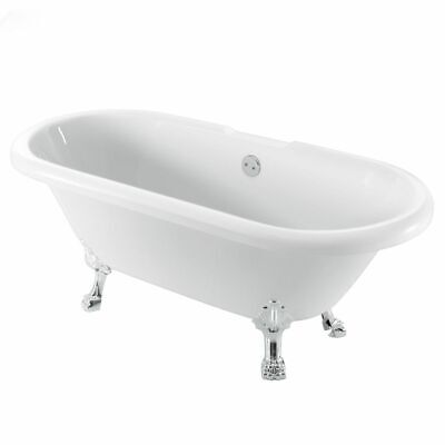 British Baths Clifton Double Ended 1695 Roll-Top Freestanding Bath ...