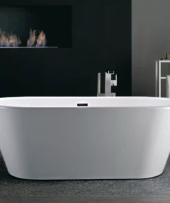 British Baths Ellerburn Gloss White Acrylic Freestanding Bath - 1650 x 740